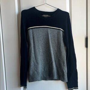 Vintage Abercrombie Gray and Navy  Sweater